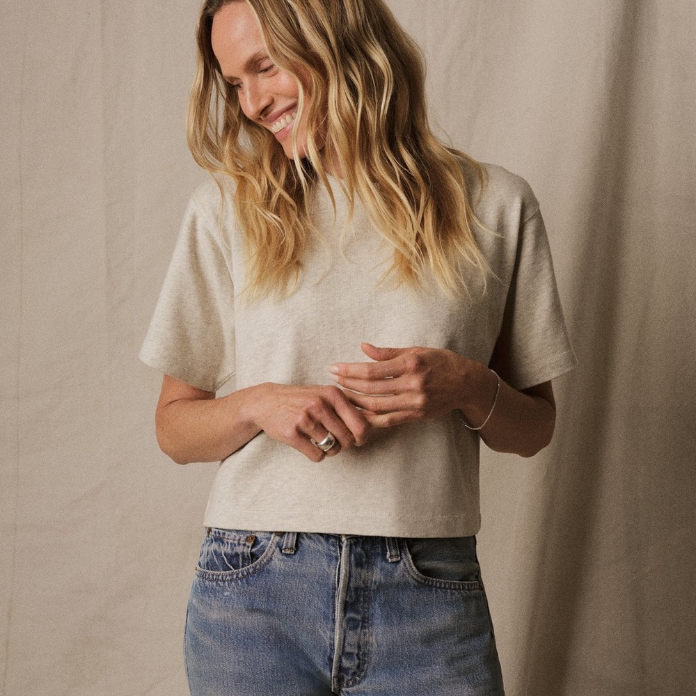 Buck Mason Field-spec Boyfriend Crop Tee
